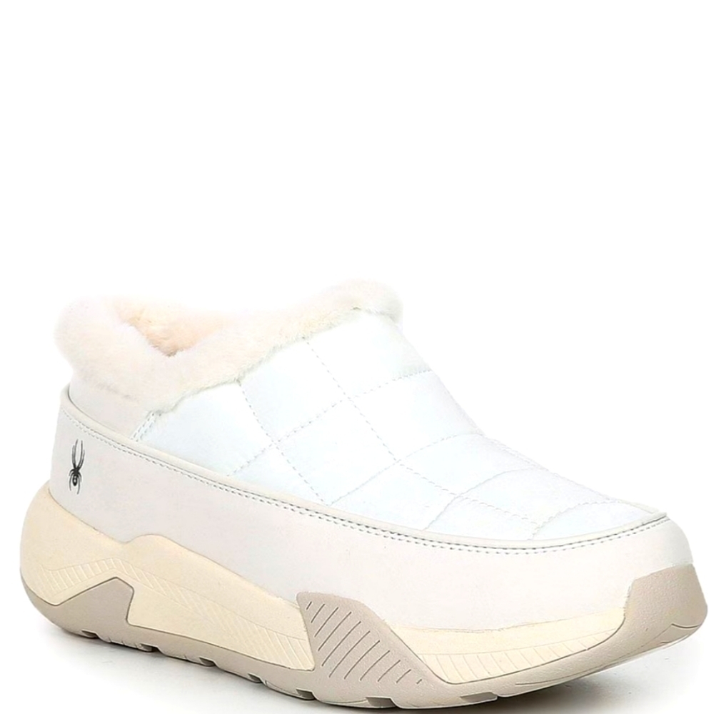 Spyder Women's White Leah Faux Fur Lined Waterproof Slip-On Casual Shoes Size